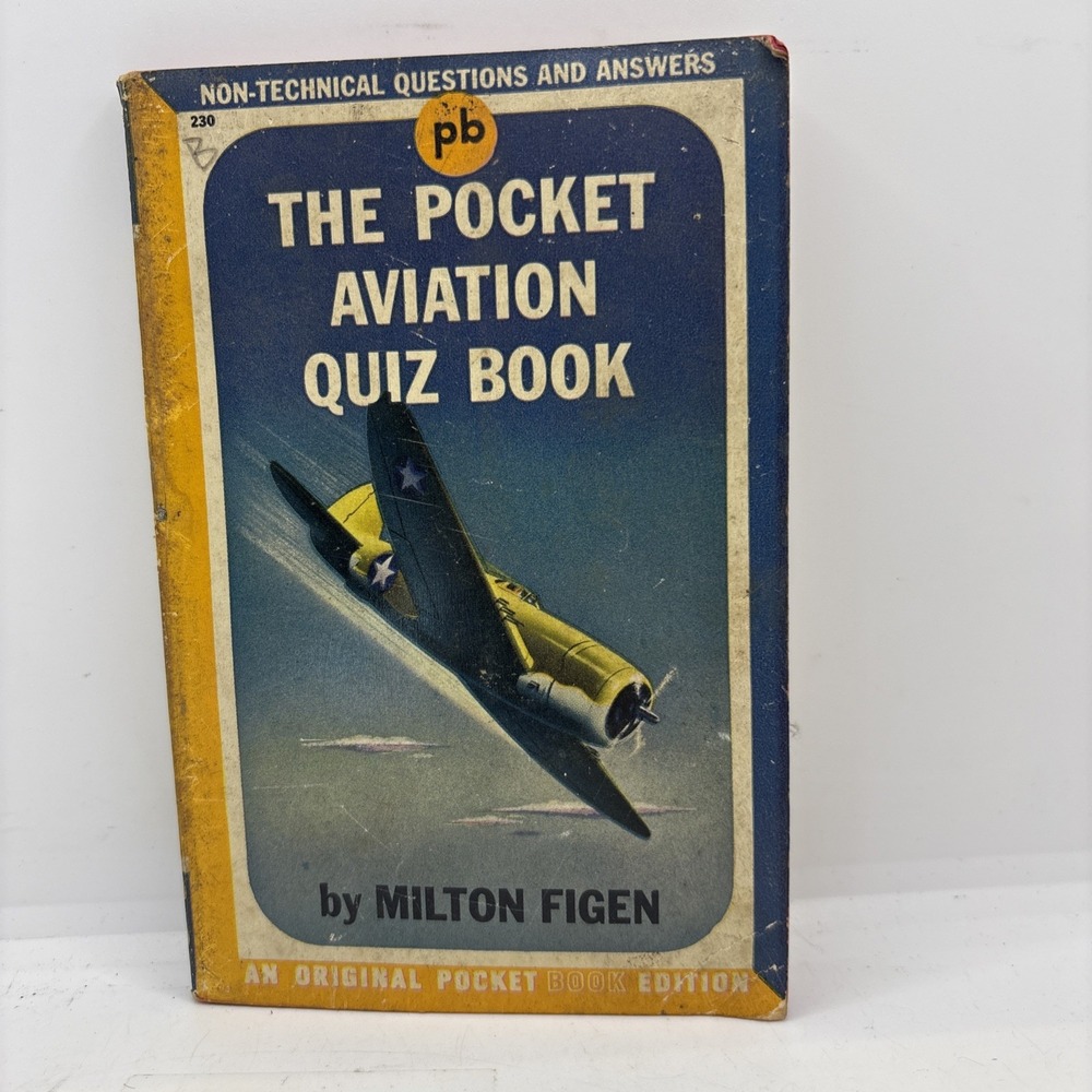 THE POCKET AVIATION QUIZ BOOK 1943 MILTON FIGEN COOL QUESTIONS & ANSWERS